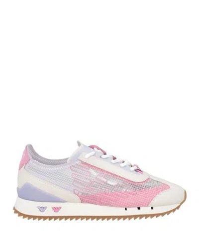 Ea7 Man Sneakers Pink Size 9 Polyamide, Polyurethane, Elastane