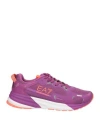 Ea7 Man Sneakers Purple Size 7 Polyester, Thermoplastic Polyurethane In Purple