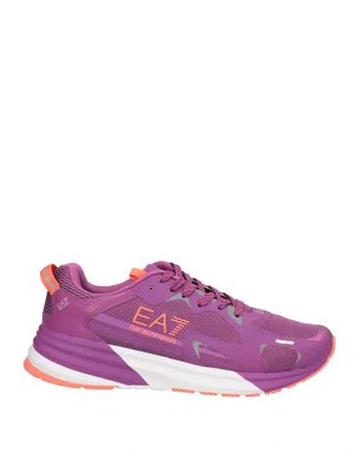 Ea7 Man Sneakers Purple Size 7 Polyester, Thermoplastic Polyurethane