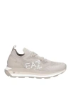 Ea7 Man Sneakers Taupe Size 6 Polyester, Thermoplastic Polyurethane In Grey