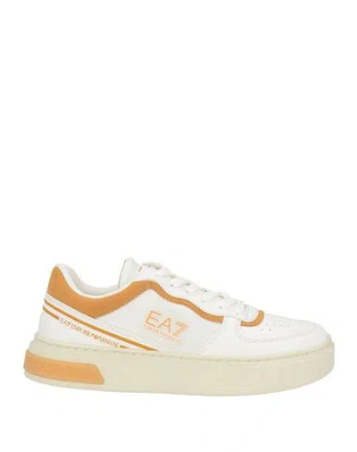Ea7 Man Sneakers White Size 4 Polyamide, Polyester