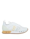 Ea7 Man Sneakers White Size 4.5 Polyester, Elastane, Polyurethane Coated In White