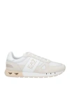 Ea7 Man Sneakers White Size 7.5 Cow Leather, Polyester