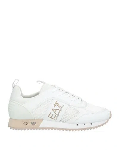 Ea7 Man Sneakers White Size 7 Polyester, Elastane, Polyurethane In White