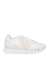 Ea7 Man Sneakers White Size 7.5 Leather, Textile Fibers In White