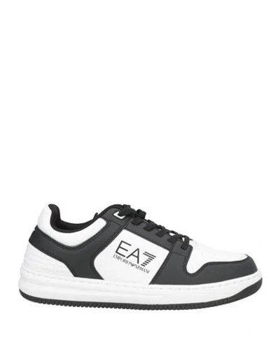 EA7 EA7 MAN SNEAKERS WHITE SIZE 8 POLYESTER, POLYURETHANE