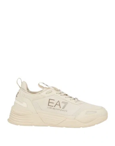 Ea7 Man Sneakers White Size 8 Textile Fibers, Synthetic Material