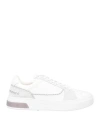 Ea7 Man Sneakers White Size 9 Cow Leather, Polyamide, Polyester, Polyurethane Coated