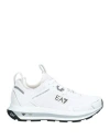 Ea7 Man Sneakers White Size 8.5 Textile Fibers, Synthetic Fibers