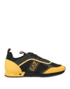 Ea7 Man Sneakers Yellow Size 11 Polyester, Elastane, Thermoplastic Polyurethane In Yellow