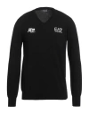 Ea7 Man Sweater Black Size 3xl Cotton
