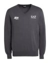 Ea7 Man Sweater Lead Size 3xl Cotton In Grey