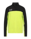 Ea7 Man Sweatshirt Lime Green Size Xl Polyester, Elastane