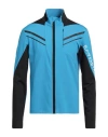 Ea7 Man Sweatshirt Azure Size 3xl Polyester, Elastane In Blue