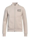 Ea7 Man Sweatshirt Beige Size 3xl Cotton, Polyester, Elastane