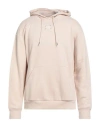 Ea7 Man Sweatshirt Beige Size M Cotton, Polyester, Elastane In Neutral
