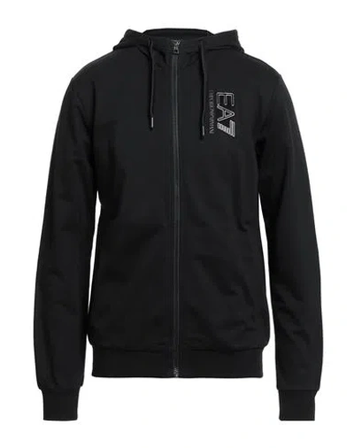 Ea7 Man Sweatshirt Black Size 3xl Cotton