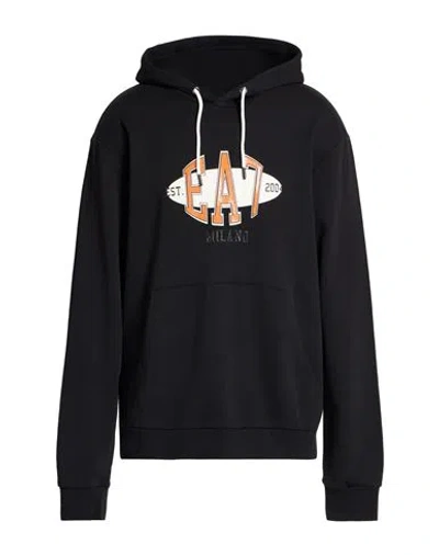 Ea7 Man Sweatshirt Black Size 3xl Cotton