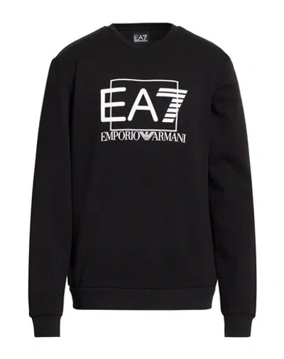 Ea7 Man Sweatshirt Black Size 3xl Cotton