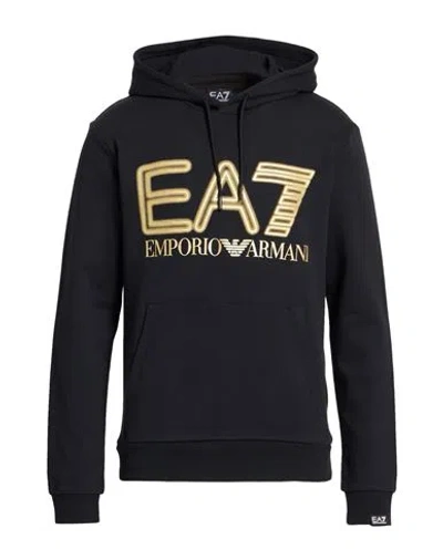 Ea7 Man Sweatshirt Black Size 3xl Cotton