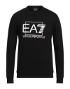 Ea7 Logo Round-necked Sweater In Black