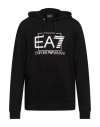 Ea7 Man Sweatshirt Black Size 3xl Cotton, Elastane