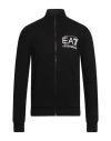 Ea7 Man Sweatshirt Black Size 3xl Cotton, Elastane