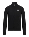 Ea7 Man Sweatshirt Black Size 3xl Cotton, Elastane