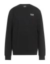 Ea7 Printed Logo Sweatshirt In Black