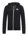 Ea7 Man Sweatshirt Black Size 3xl Cotton, Polyamide In Black