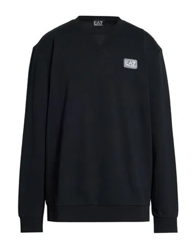 Ea7 Man Sweatshirt Black Size 3xl Cotton, Polyamide