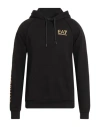 Ea7 Man Sweatshirt Black Size 3xl Cotton, Polyester