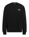 Ea7 Man Sweatshirt Black Size 3xl Cotton, Polyester, Elastane