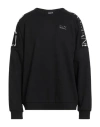 Ea7 Man Sweatshirt Black Size 3xl Cotton, Polyester, Elastane