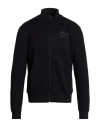 Ea7 Man Sweatshirt Black Size 3xl Cotton, Polyester, Elastane In Black