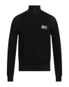 Ea7 Man Sweatshirt Black Size 3xl Polyamide In Black