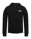 Ea7 Man Sweatshirt Black Size 3xl Polyester, Cotton, Elastane In Black