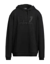 Ea7 Cotton Hooded Visibility Sweatshirt In Black