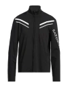Ea7 Man Sweatshirt Black Size Xxl Polyester, Elastane In Black