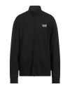 Ea7 Man Sweatshirt Black Size 4xl Cotton, Elastane In Black