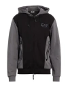 Ea7 Man Sweatshirt Black Size L Cotton, Polyester