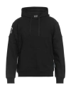 Ea7 Man Sweatshirt Black Size M Cotton, Polyester, Elastane