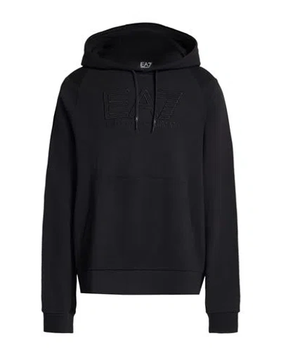 Ea7 Man Sweatshirt Black Size S Cotton