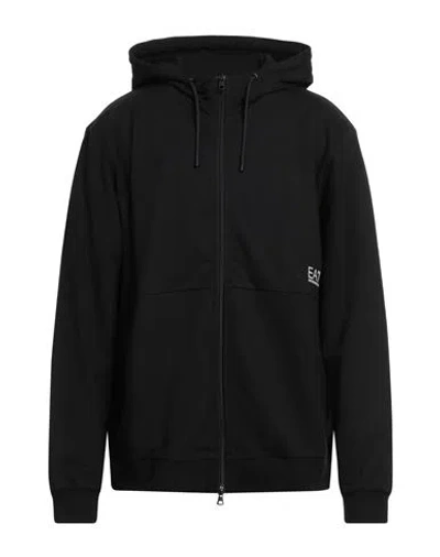 Ea7 Man Sweatshirt Black Size S Cotton
