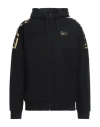 Ea7 Man Sweatshirt Black Size S Cotton, Polyester