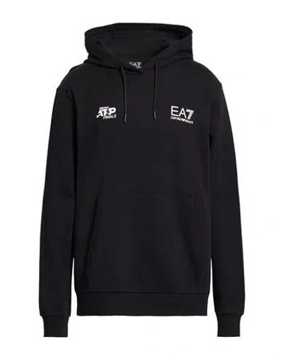 Ea7 Man Sweatshirt Black Size Xl Cotton