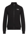 Ea7 Man Sweatshirt Black Size Xl Cotton, Elastane In Multi