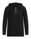 Ea7 Man Sweatshirt Black Size Xl Cotton, Elastane In Black