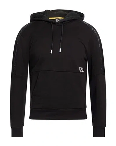 Ea7 Man Sweatshirt Black Size Xl Cotton, Polyester