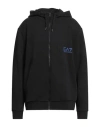 Ea7 Man Sweatshirt Black Size Xxl Cotton